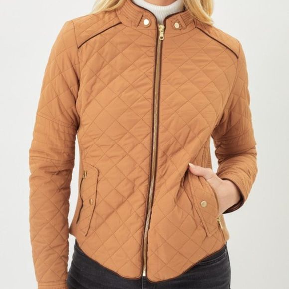 Jacket Quilted Brown - Padded Jackets Outwear - Stylish Jackets Coat puffer - Picture 3 of 3